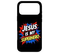 Jesus is My Superhero Christian God Religious Comic Kids Boy Coque pour iPhone 17 Pro Max