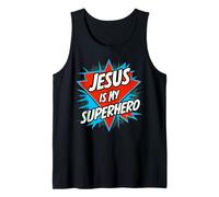Jesus is My Superhero Christian God Religious Comic Kids Boy Débardeur
