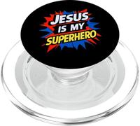 Jesus is My Superhero Christian God Religious Comic Kids Boy PopSockets PopGrip pour MagSafe