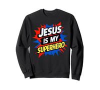 Jesus is My Superhero Christian God Religious Comic Kids Boy Sweatshirt