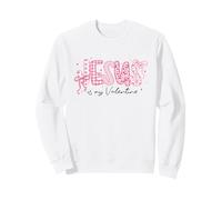 Jesus is My Valentine Nœud en Patchwork Motif cœur chrétien Sweatshirt