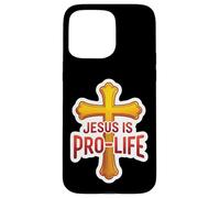 Jesus is Pro Life Christian Pro-Life Supporter Bébés à naître Coque pour iPhone 15 Pro Max