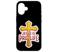 Jesus is Pro Life Christian Pro-Life Supporter Bébés à naître Coque pour iPhone 16