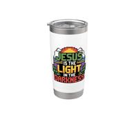 Jesus Is The Light In The Darkness Gobelet isotherme en acier inoxydable double paroi