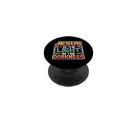 Jesus is The Light in The Darkness PopSockets PopGrip Adhésif