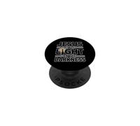 Jesus is The Light in The Darkness PopSockets PopGrip Adhésif