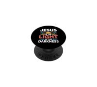 Jesus is The Light in The Darkness PopSockets PopGrip Adhésif