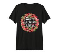 Jésus is The Reason for The Season Christian Winter T-Shirt Haut de Gamme