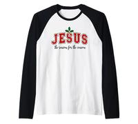 Jesus is The Reason for The Season Christmas Christian Quote Manche Raglan