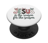 Jesus is The Reason for The Season Christmas Christmas PopSockets PopGrip Adhésif