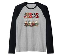 Jesus is The Reason for The Season for Christmas Christian Manche Raglan