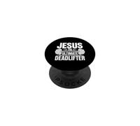 Jesus is The Ultimate Deadlifter PopSockets PopGrip Adhésif