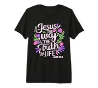 Jesus is The Way, Religious Christmas 2023 Easter 2024 Gifts T-Shirt Haut de Gamme