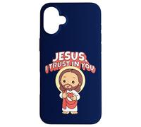 Jésus, J'Ai Confiance en toi, Divine Miséricorde pour Les Enfants, Adorable catholique Coque pour iPhone 16 Plus