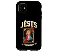 Jésus Je Fais Confiance en Toi. Version des Roses Rouges Coque pour iPhone 11