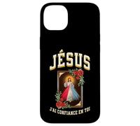 Jésus Je Fais Confiance en Toi. Version des Roses Rouges Coque pour iPhone 14 Plus