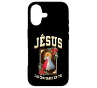 Jésus Je Fais Confiance en Toi. Version des Roses Rouges Coque pour iPhone 17