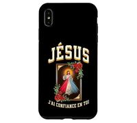 Jésus Je Fais Confiance en Toi. Version des Roses Rouges Coque pour iPhone XS Max