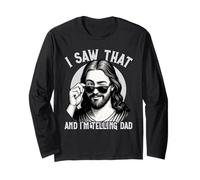 Jésus, Je l'ai vu et Je Le dis à Papa, Funny Jesus Meme Manche Longue