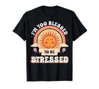 Jésus, Je suis trop béni pour être stressé rétro chrétien T-Shirt