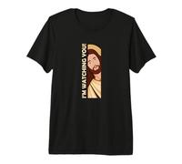 Jésus - Je Te Regarde - Meme chrétien drôle T-Shirt Haut de Gamme