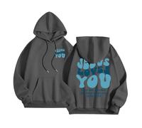 Jesus Jesus Loves You Sweats à capuche pour femme décontracté chrétien dessin animé hauts à capuche Faith Trendy Lettre Coupe ample Tenue graphique Confort Uni Pray The Lord God Léger Automne Y2K