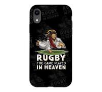 Jesus Jouer au Rugby Rugby - The Game Played in Heaven Coque pour iPhone XR