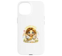 Jesus Kawaii Chibi Open Arms Come to Me Welcome Art Coque pour iPhone 15