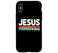 Jesus King Retro Christian Faith Bold Worship Tees and Decor Coque pour iPhone X/XS