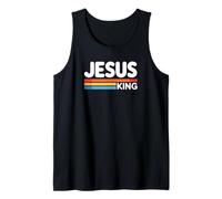 Jesus King Retro Christian Faith Bold Worship Tees and Decor Débardeur