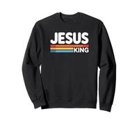 Jesus King Retro Christian Faith Bold Worship Tees and Decor Sweatshirt