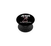 Jésus la Corne du Salut Fils chrétien Noël Pâques PopSockets PopGrip Adhésif