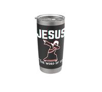 Jésus la Parole de Dieu Dab Love Chrétien Pâques Noël Gobelet isotherme en acier inoxydable double paroi