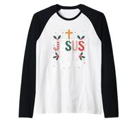 Jésus la raison de la saison de Noël Manche Raglan