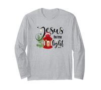 Jésus la vraie lumière, verset biblique, citation religieuse, Noël Manche Longue