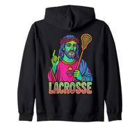 Jésus Lacrosse - Amoureux de Crosse chrétien coloré Sweat à Capuche