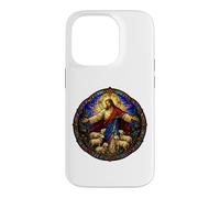 Jésus Le Berger cathédrale médiévale Art mosaïque agneaux Coque pour iPhone 14 Pro