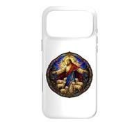 Jésus Le Berger cathédrale médiévale Art mosaïque agneaux Coque pour iPhone 17 Pro Max