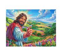 Jésus Le Bon Pasteur Puzzles 500 Pièces pour Adultes Educa Jeu De Réflexion Difficile Qualité Supérieure Relaxation Décoration Murale Cadeau 500 PCS
