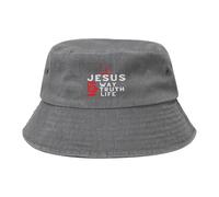 Jésus, Le Chemin, La Vérité Et La Vie Unisexe Coton Chapeau De Soleil Protection De Soleil Bucket Hat Anti-UV Casquette De Seau pour Eté Pêche Plage