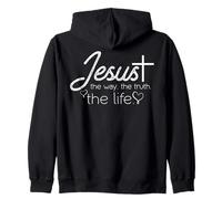 Jésus, Le Chemin, la vérité, la Vie - Design chrétien Sweat à Capuche