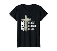 Jésus Le Chemin la Vérité la Vie la Foi chrétienne T-Shirt Graphique avec Valeur