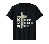 Jésus Le Chemin la Vérité la Vie la Foi chrétienne T-Shirt Graphique avec Valeur