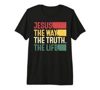 Jésus, Le Chemin, la vérité, la Vie, la Foi chrétienne Vintage T-Shirt Haut de Gamme
