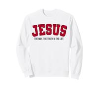 Jésus, Le Chemin, la vérité, la Vie, Le Sport, Le rétro, Le chrétien Sweatshirt