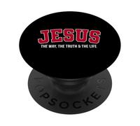 Jésus, Le Chemin, la vérité, la Vie, Varsity, Retro Christian PopSockets PopGrip Adhésif
