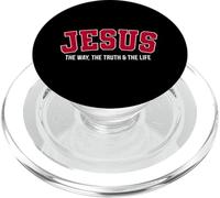 Jésus, Le Chemin, la vérité, la Vie, Varsity, Retro Christian PopSockets PopGrip pour MagSafe
