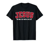 Jésus, Le Chemin, la vérité, la Vie, Varsity, Retro Christian T-Shirt