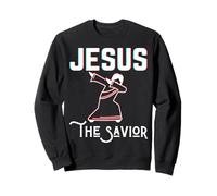 Jésus Le Sauveur Dab Dabbing God Chrétien Pâques Noël Sweatshirt