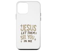 Jesus Let Them See You in Me Retro Christian Design Coque pour iPhone 12 Mini